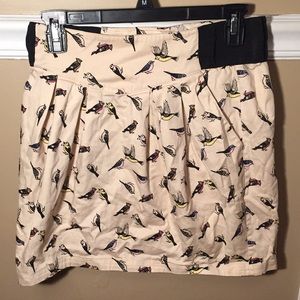 bird patterned skirt